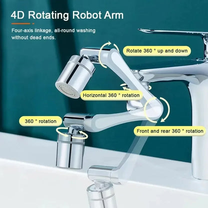SpinFlow 1080° Universal Faucet Sprayer – Rotating Aerator Extender