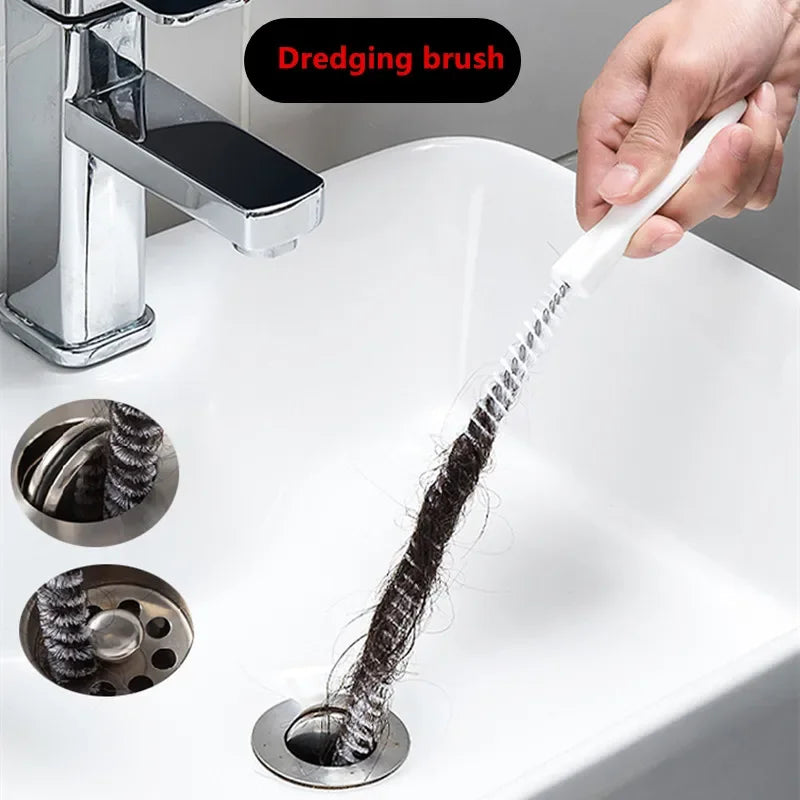 FlexiClear Pipe Dredging Brush — Flexible Drain Cleaner for Hair & Clogs