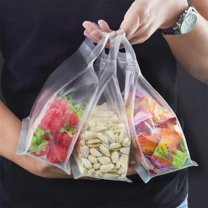 EcoZip Reusable PEVA Food Storage Bags — Leakproof Stand-Up Silicone-Free Freezer Bags