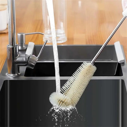 PureBrush Natural Bottle Cleaner — Long Wooden Handle &amp; Natural Bristles for Bottles, Cups &amp; Jugs