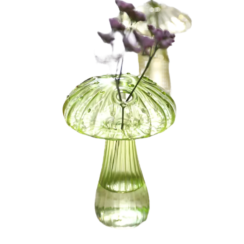 GlowMushroom Hydroponic Vase – Colorful Glass Aromatherapy Art Piece