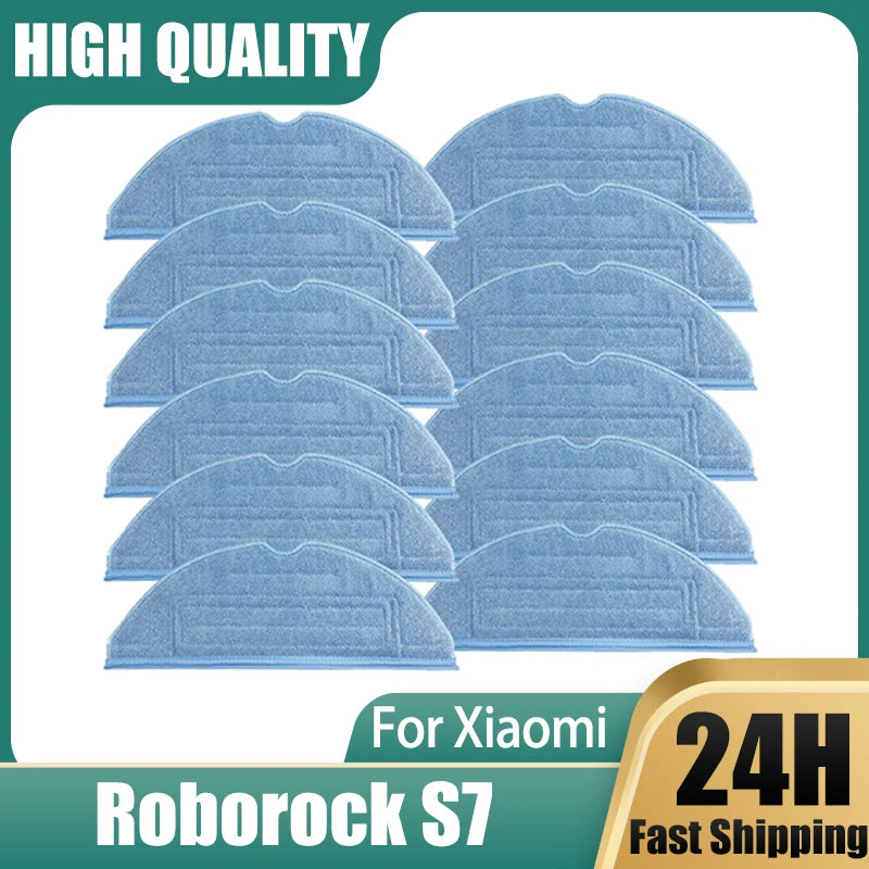 RoboClean Washable Mop Cloth Pads — Reusable Microfiber Replacement for Xiaomi Roborock S7/S7MaxV Ultra