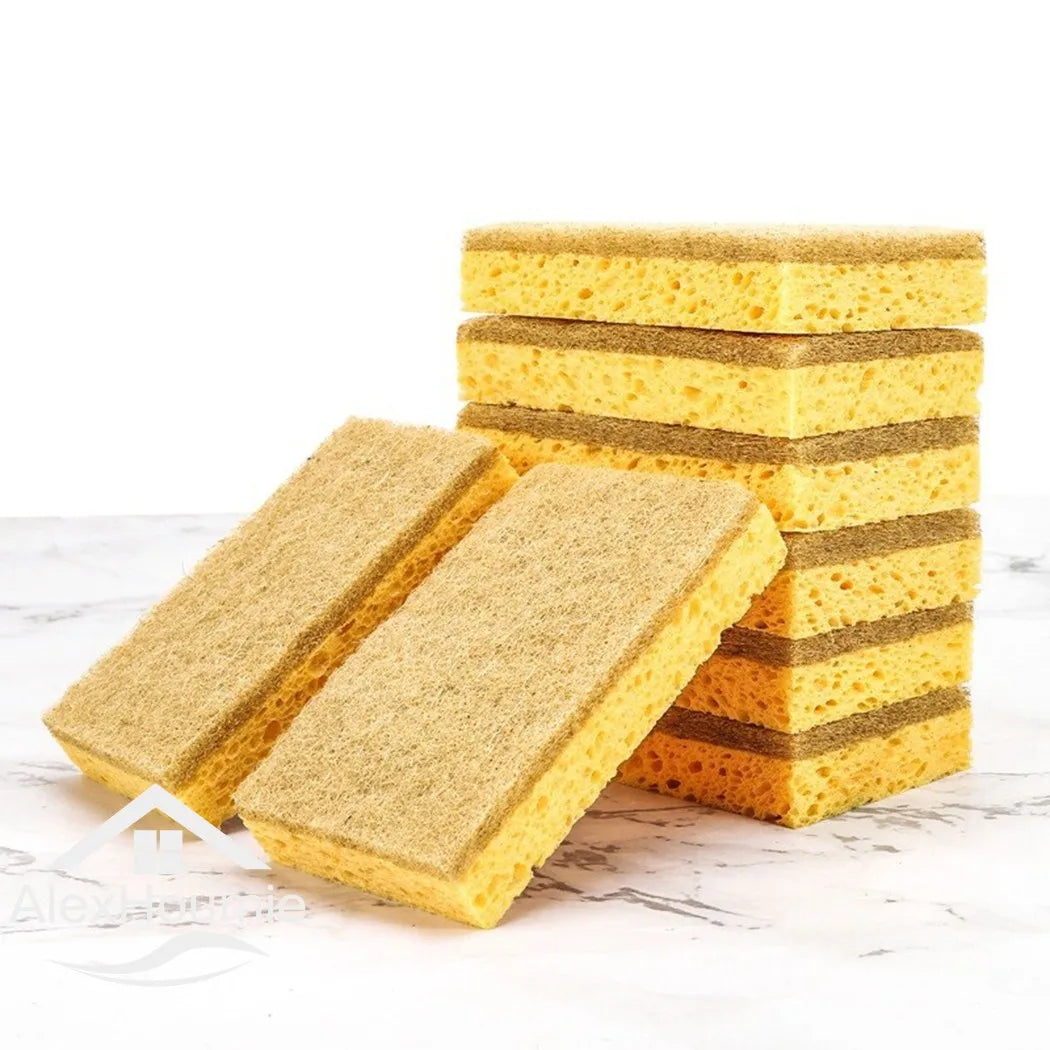 EcoScrub Wood Pulp Scouring Pads — Biodegradable & Compostable Kitchen Sponges (10-Pack)