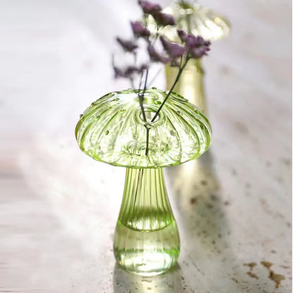 GlowMushroom Hydroponic Vase – Colorful Glass Aromatherapy Art Piece