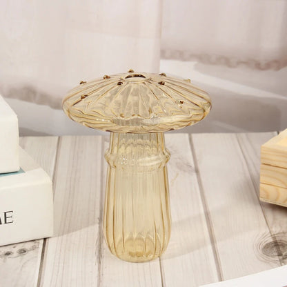 GlowMushroom Hydroponic Vase – Colorful Glass Aromatherapy Art Piece