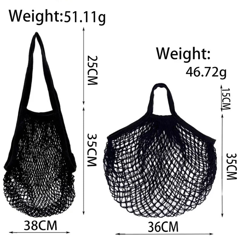 EcoCarry Reusable Cotton Mesh Tote Bags — Organic Washable Grocery Bags for Fruits &amp; Vegetables