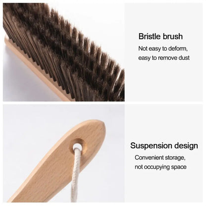 PureBristle Natural Wood Coffee Brush — Anti-Static Cleaning Brush for Desktop, Grinder &amp; Bed