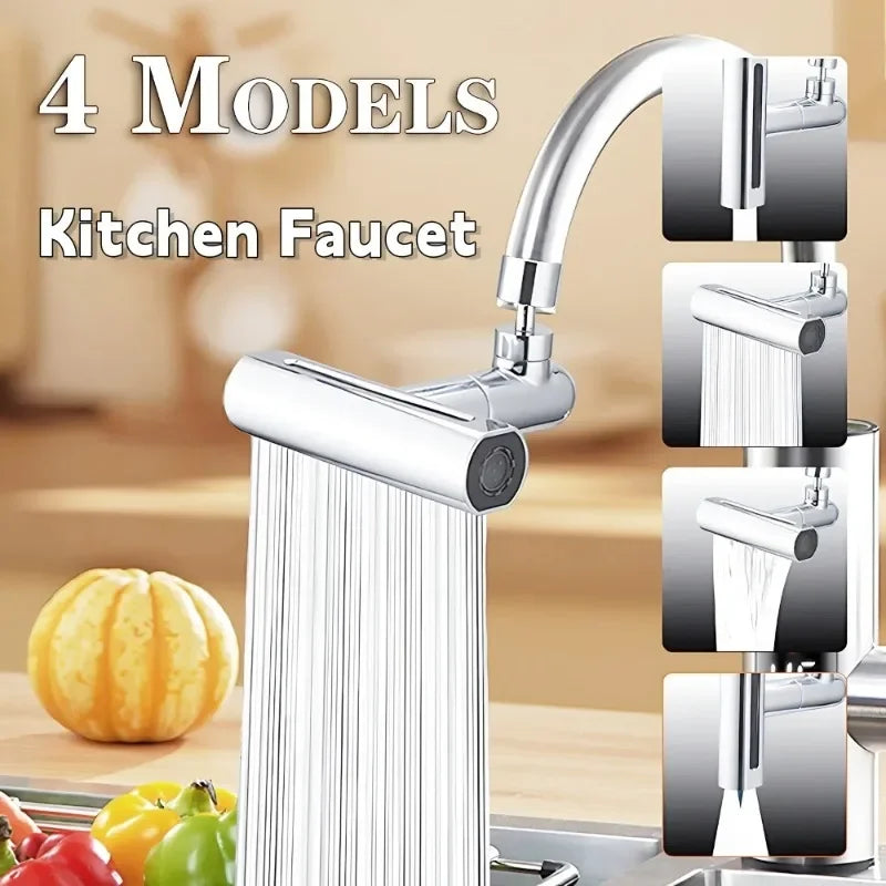 AquaFlex 4-in-1 Kitchen Faucet – Universal Swivel with 360° Rotation