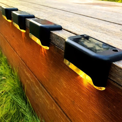 StepGlow Solar Stair Lights — 4-Pack Waterproof LED Lights for Outdoor Steps &amp; Borders