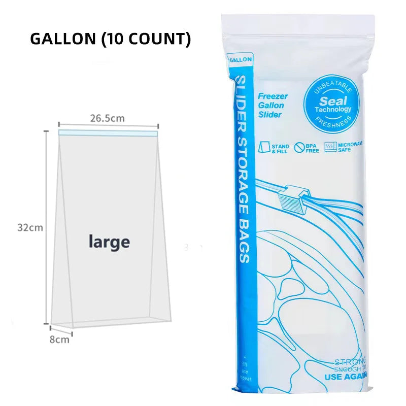 FreshSeal Reusable Food Storage Bags — BPA-Free, Leak-Proof Ziplock Freezer Bags