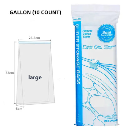 FreshSeal Reusable Food Storage Bags — BPA-Free, Leak-Proof Ziplock Freezer Bags
