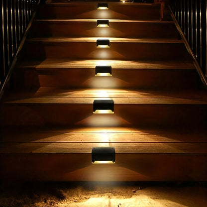 StepGlow Solar Stair Lights — 4-Pack Waterproof LED Lights for Outdoor Steps &amp; Borders