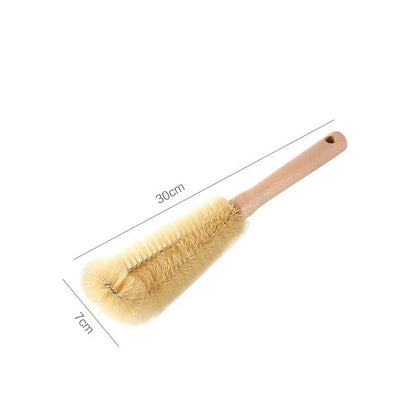 PureBrush Natural Bottle Cleaner — Long Wooden Handle &amp; Natural Bristles for Bottles, Cups &amp; Jugs
