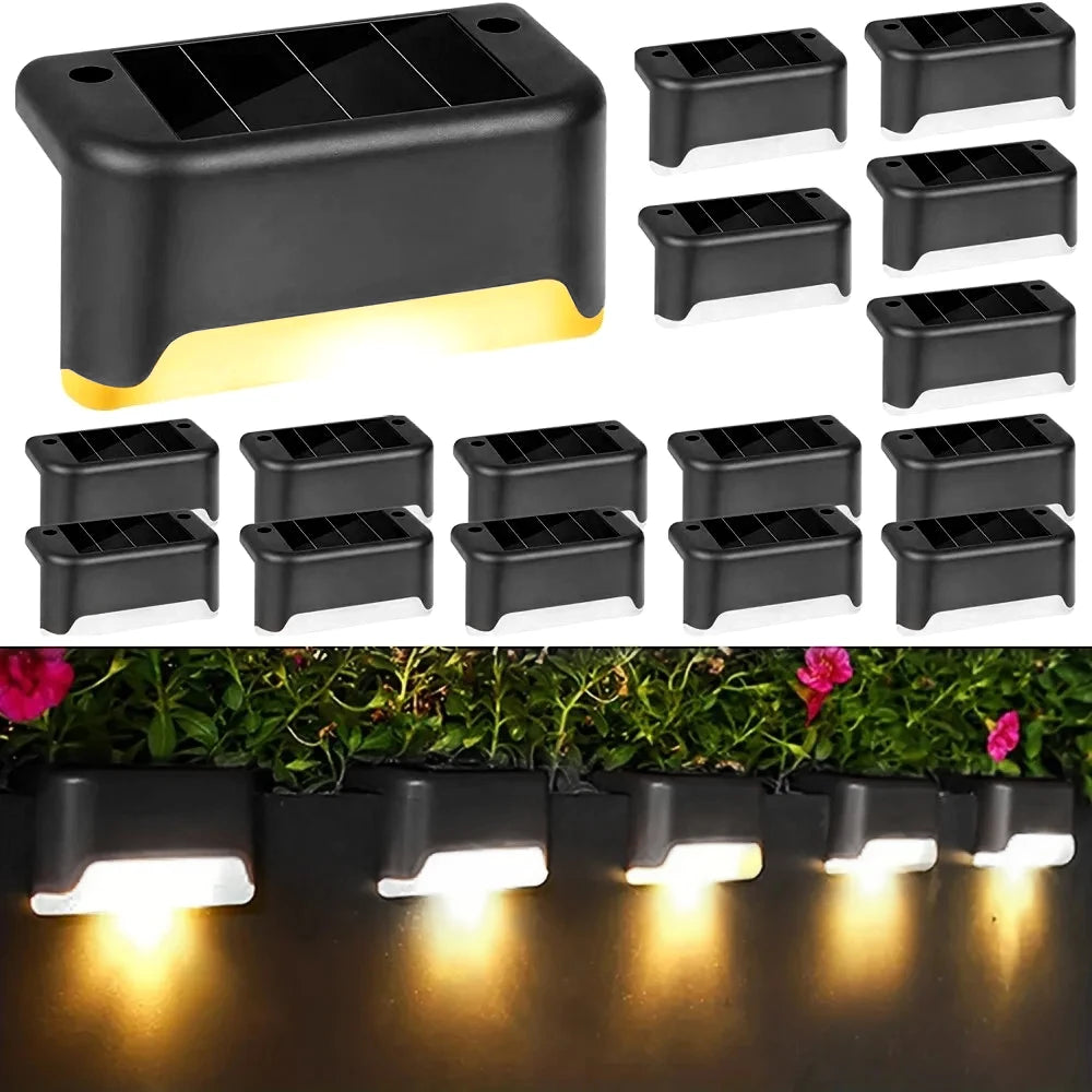 StepGlow Solar Stair Lights — 4-Pack Waterproof LED Lights for Outdoor Steps &amp; Borders