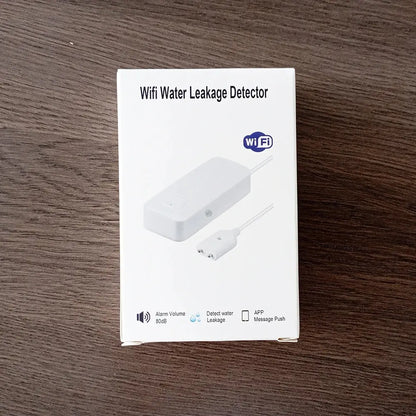 AquaGuard Tuya WiFi Smart Water Leak Sensor — 80dB Alarm &amp; Remote Monitoring