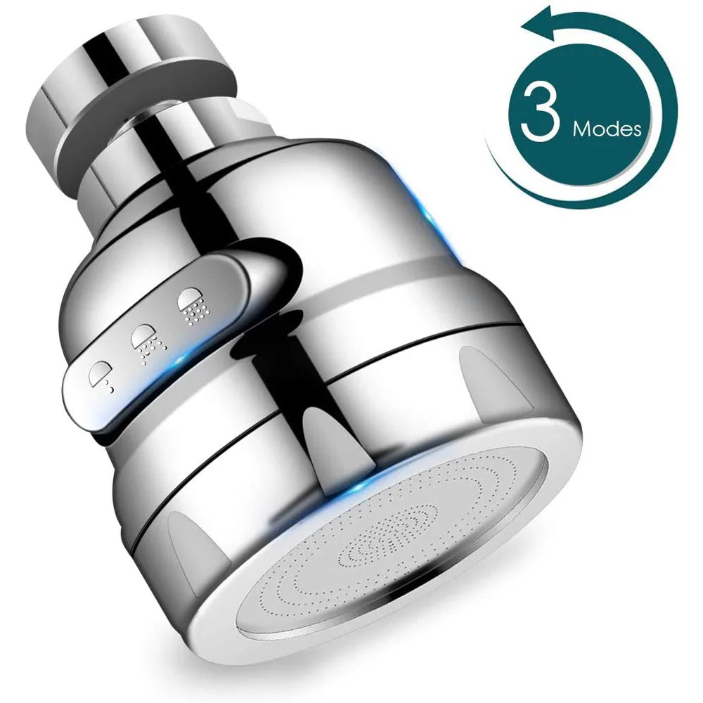 HydroFlex 360° Swivel Faucet Aerator — Dual Mode Water-Saving Nozzle